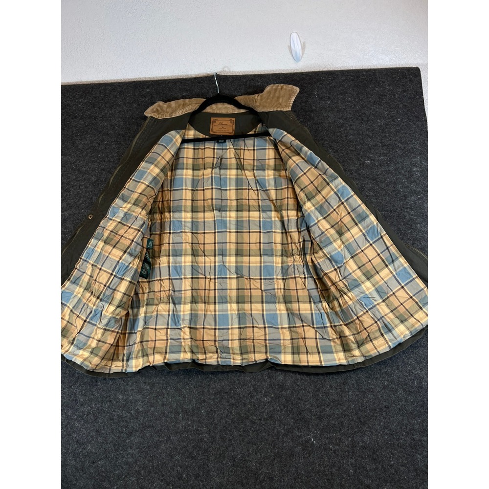 Lauren Ralph Lauren Green Field Barn Jacket Equestrian Blanket Lined Women Large - Picture 4 of 13